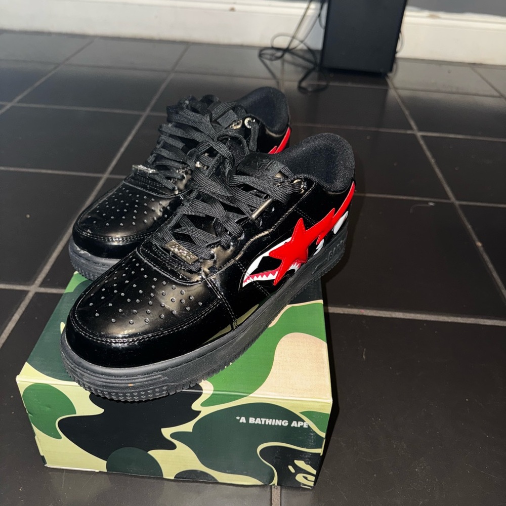 Bape Black and Red Men's Shoes